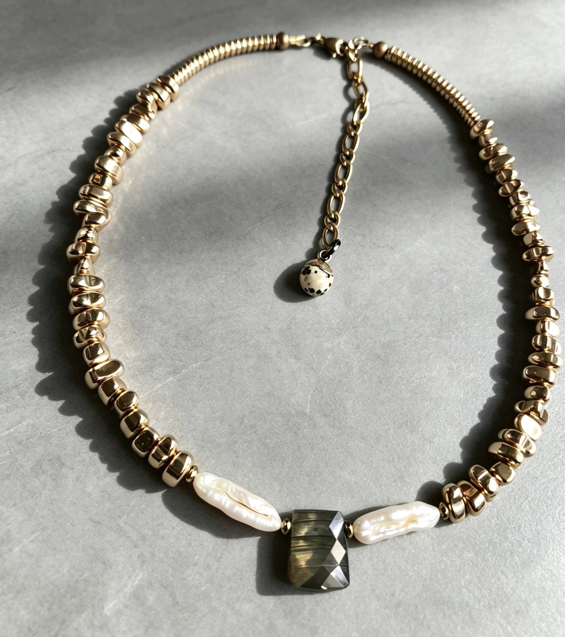 Chunky Golden Hematite with Labradorite Necklace III