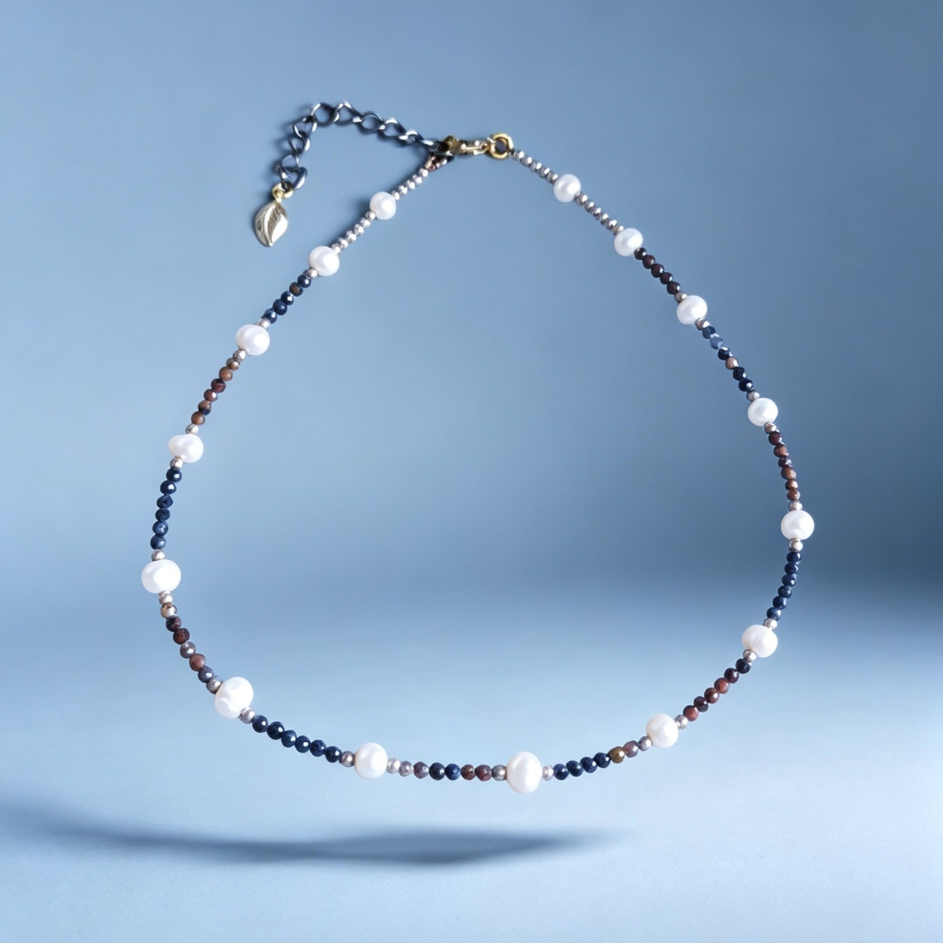 Pietersite & Freshwater Pearl Necklace