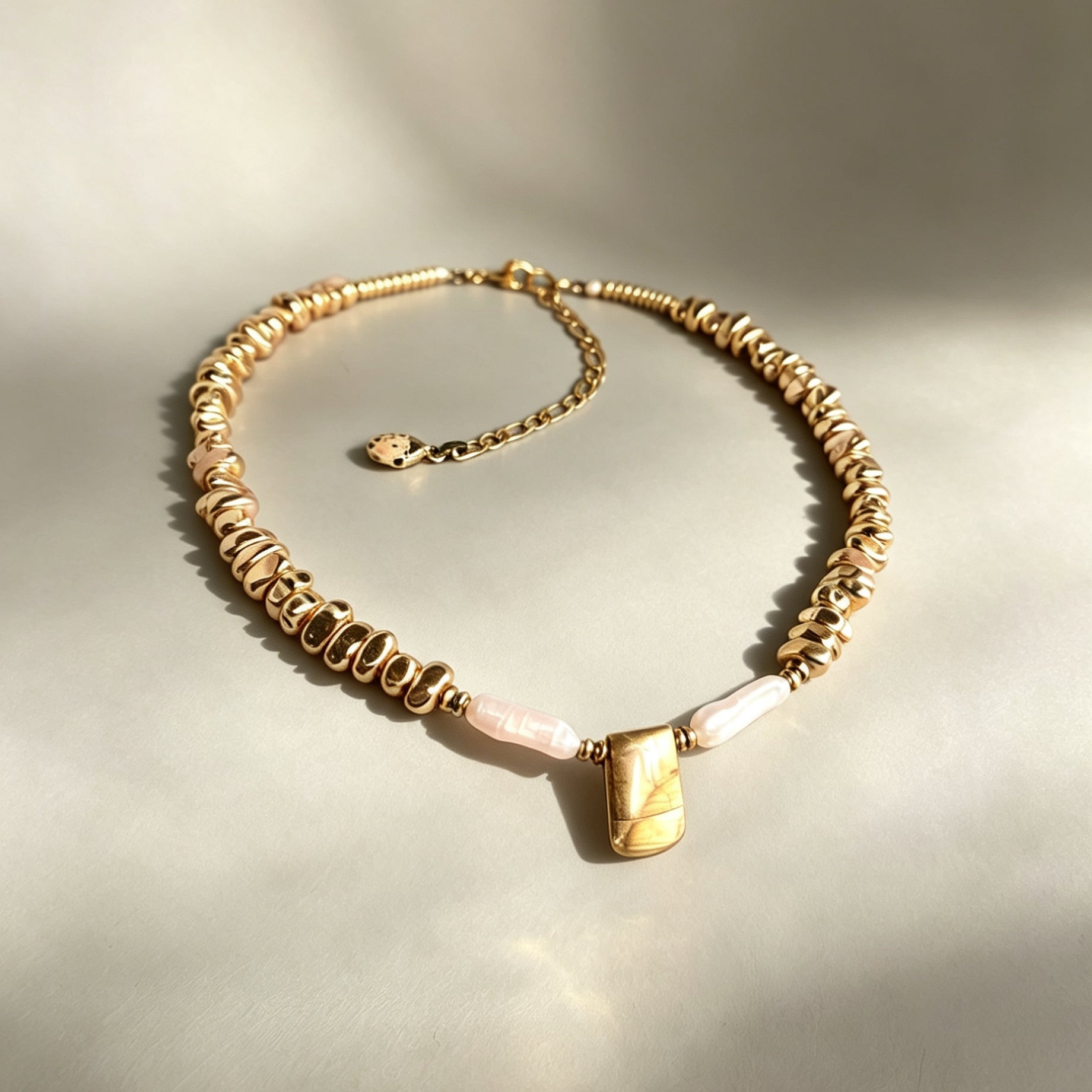 Chunky Golden Hematite with Labradorite Necklace I