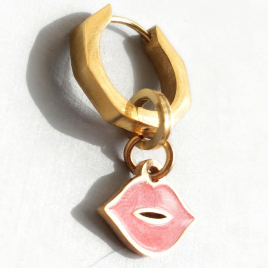 Rebel Lips Statement Hex Huggie