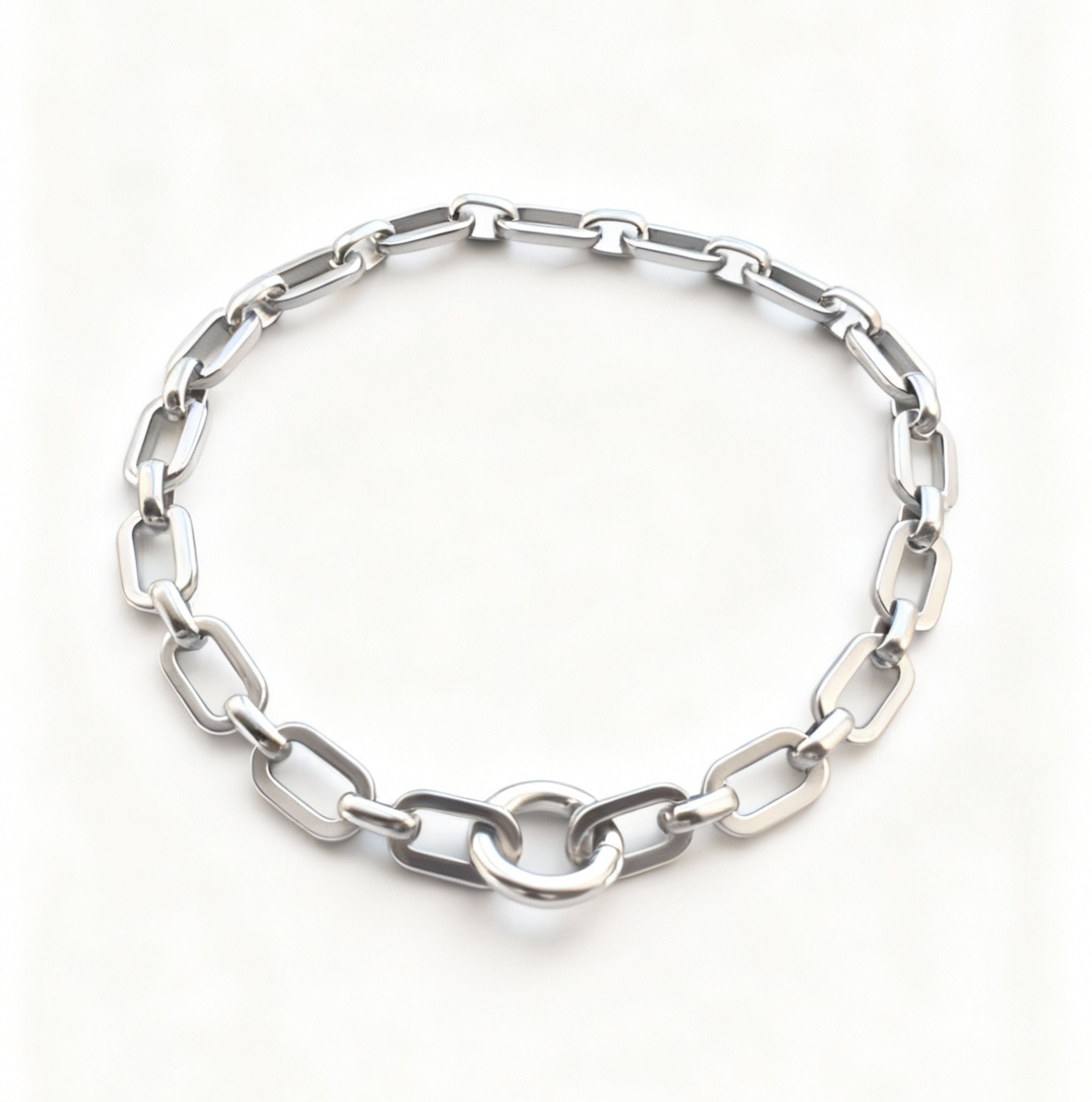 Link Bracelet with Lock - Stainless Steal