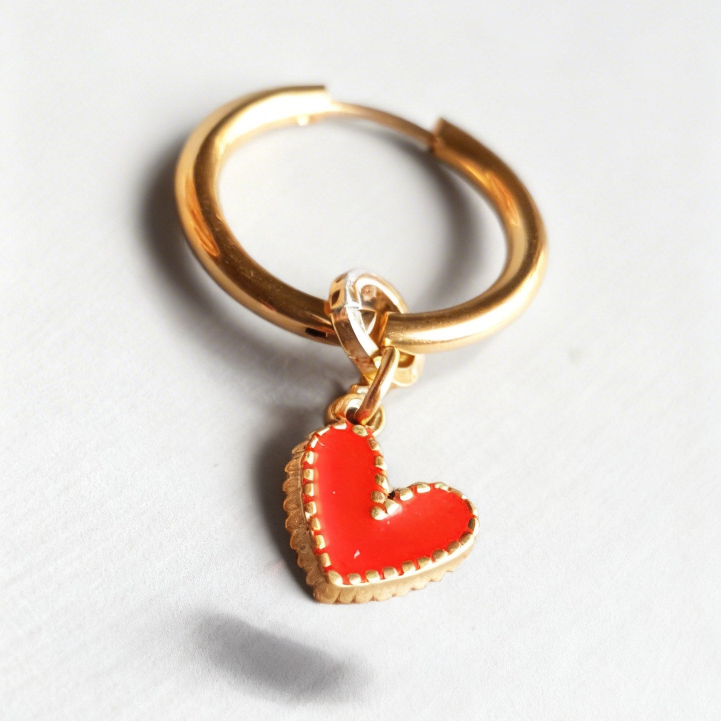 True Love Charm Large Hoop Huggy