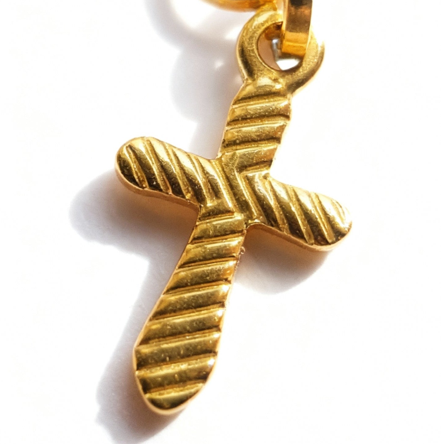 Still Cross Charm Gold