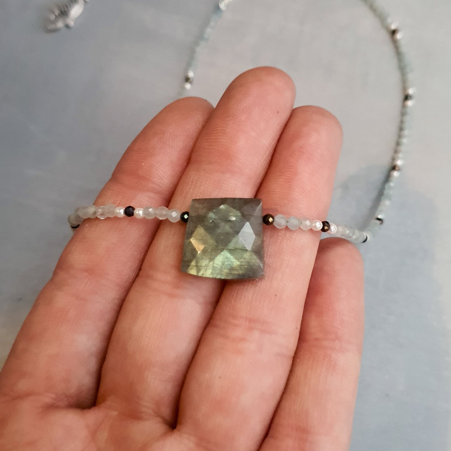 Celestial Aurora Labradorite Collar