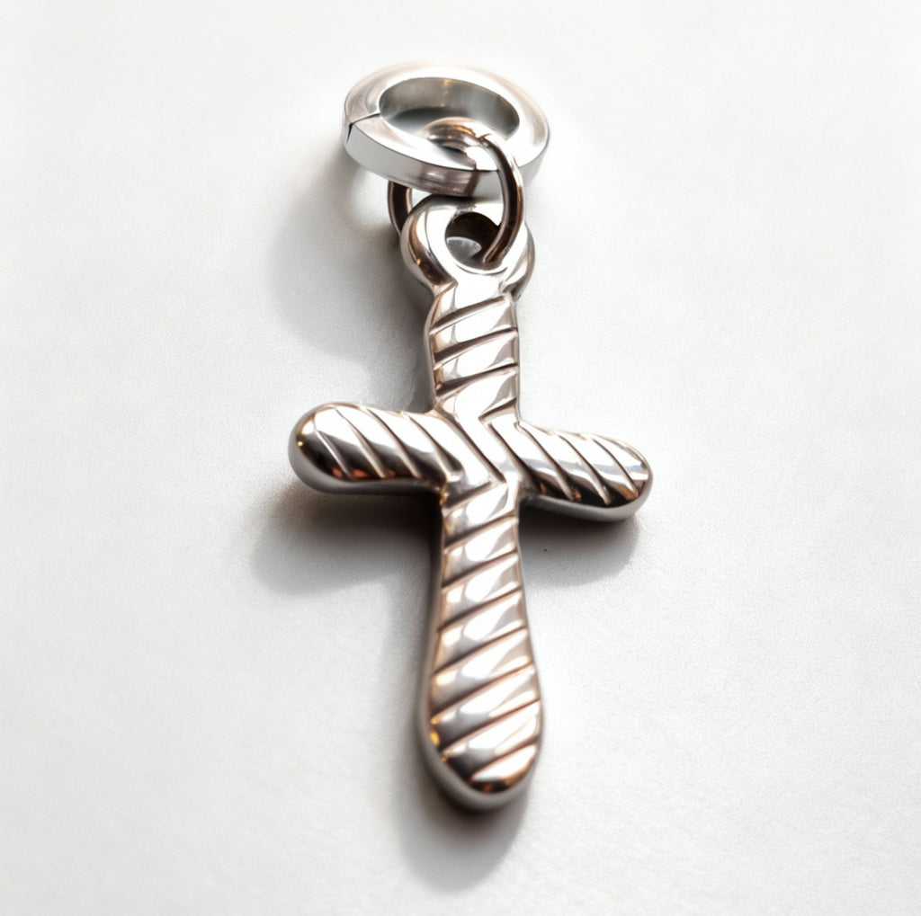 Still Cross Charm Silver