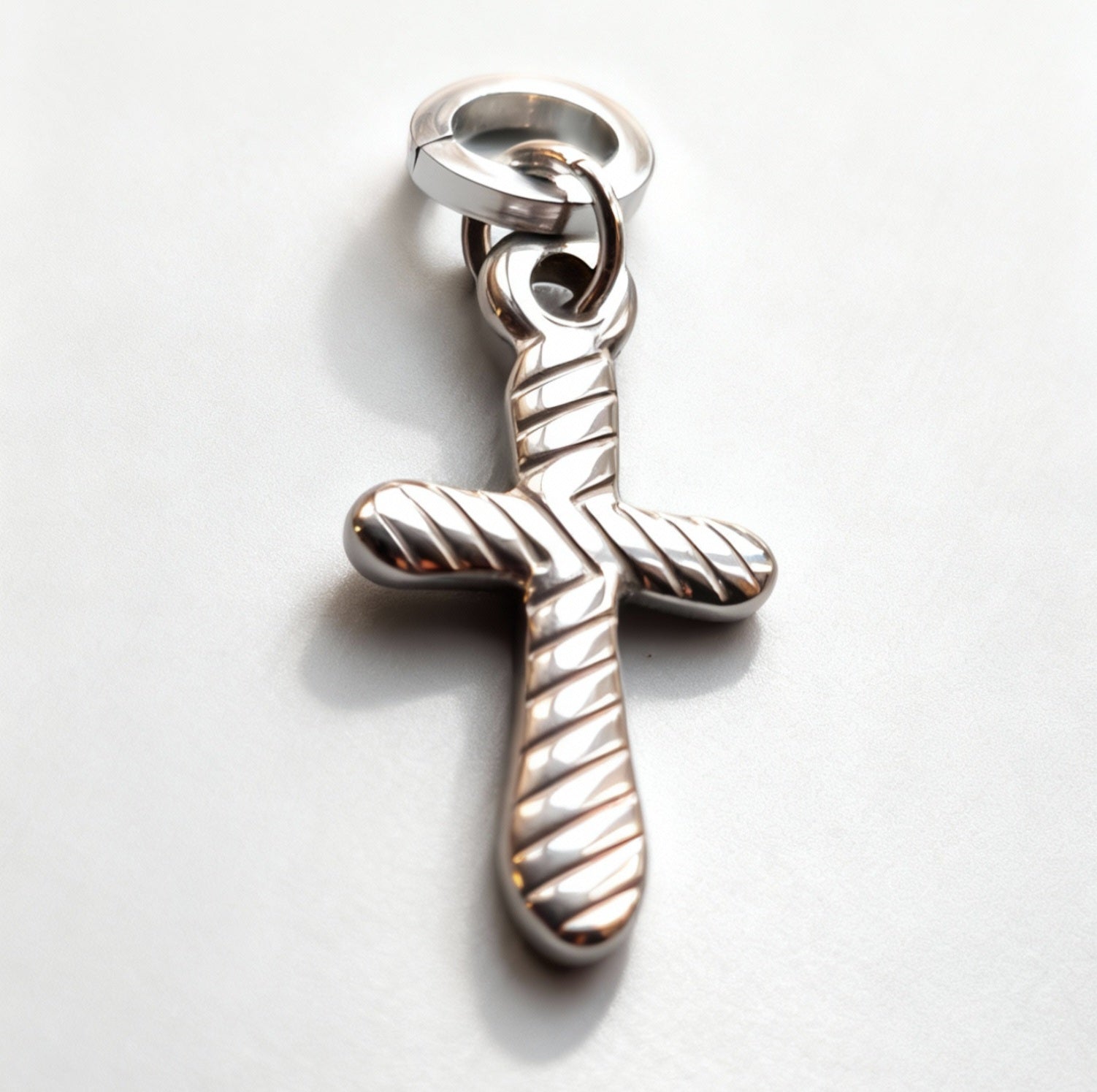 Still Cross Charm Silver