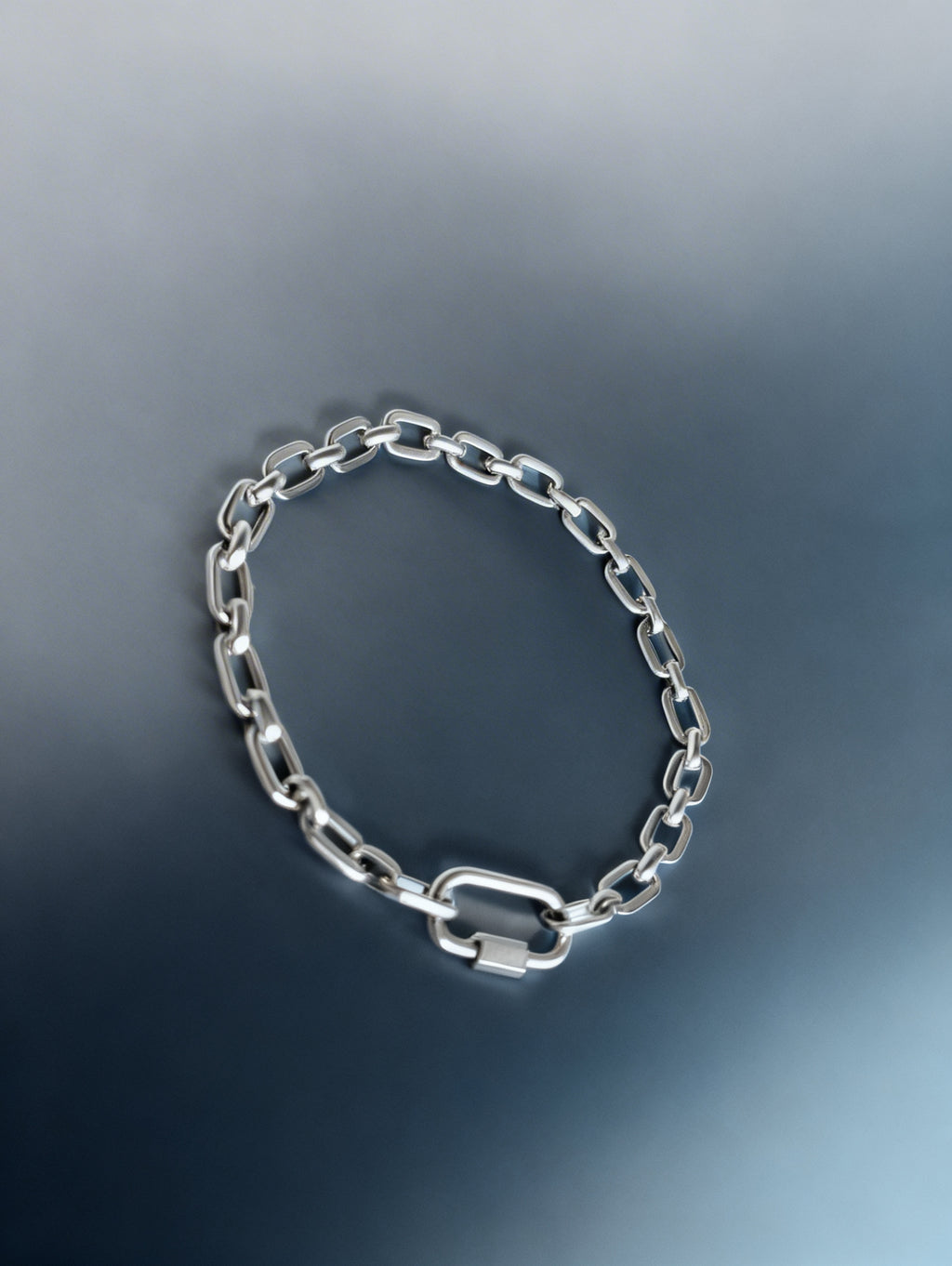 Silver Link Chain Bracelet with Freedom Lock