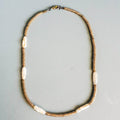 Metallic Hematite, Pyrite & Freshwater Pearl Statement Necklace