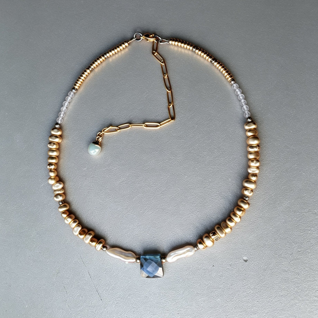 Chunky Golden Hematite with Labradorite Necklace II