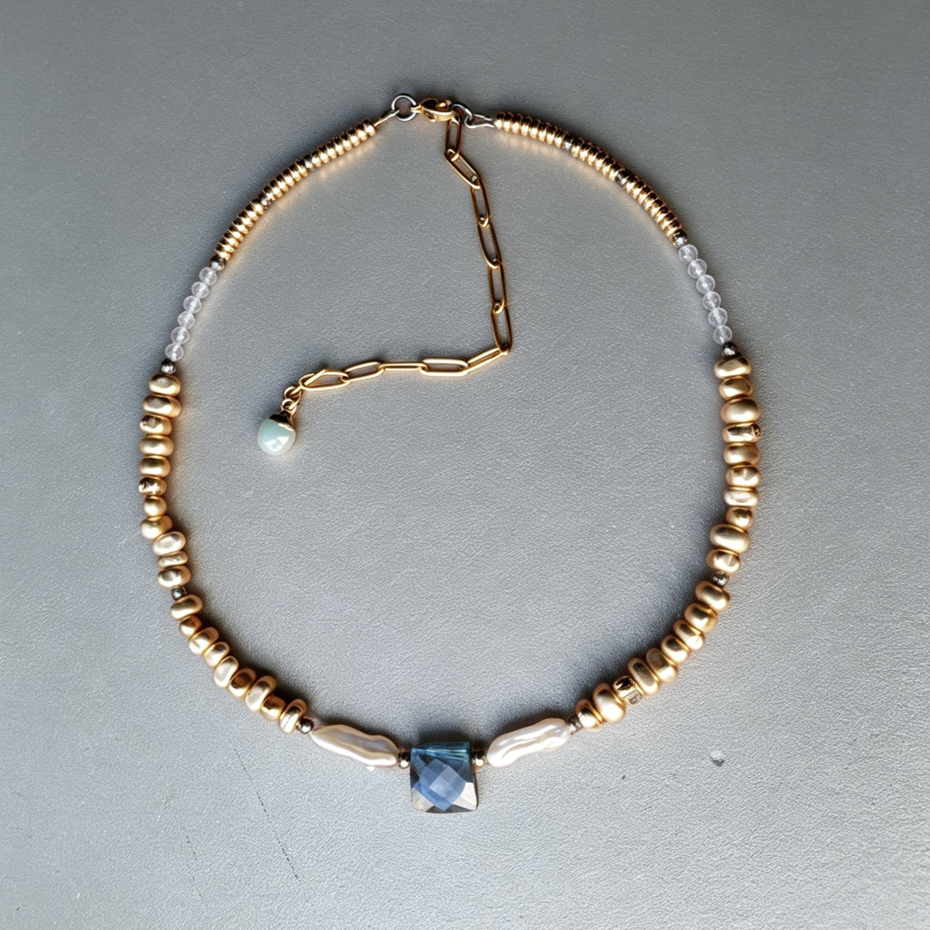 Chunky Golden Hematite with Labradorite Necklace II