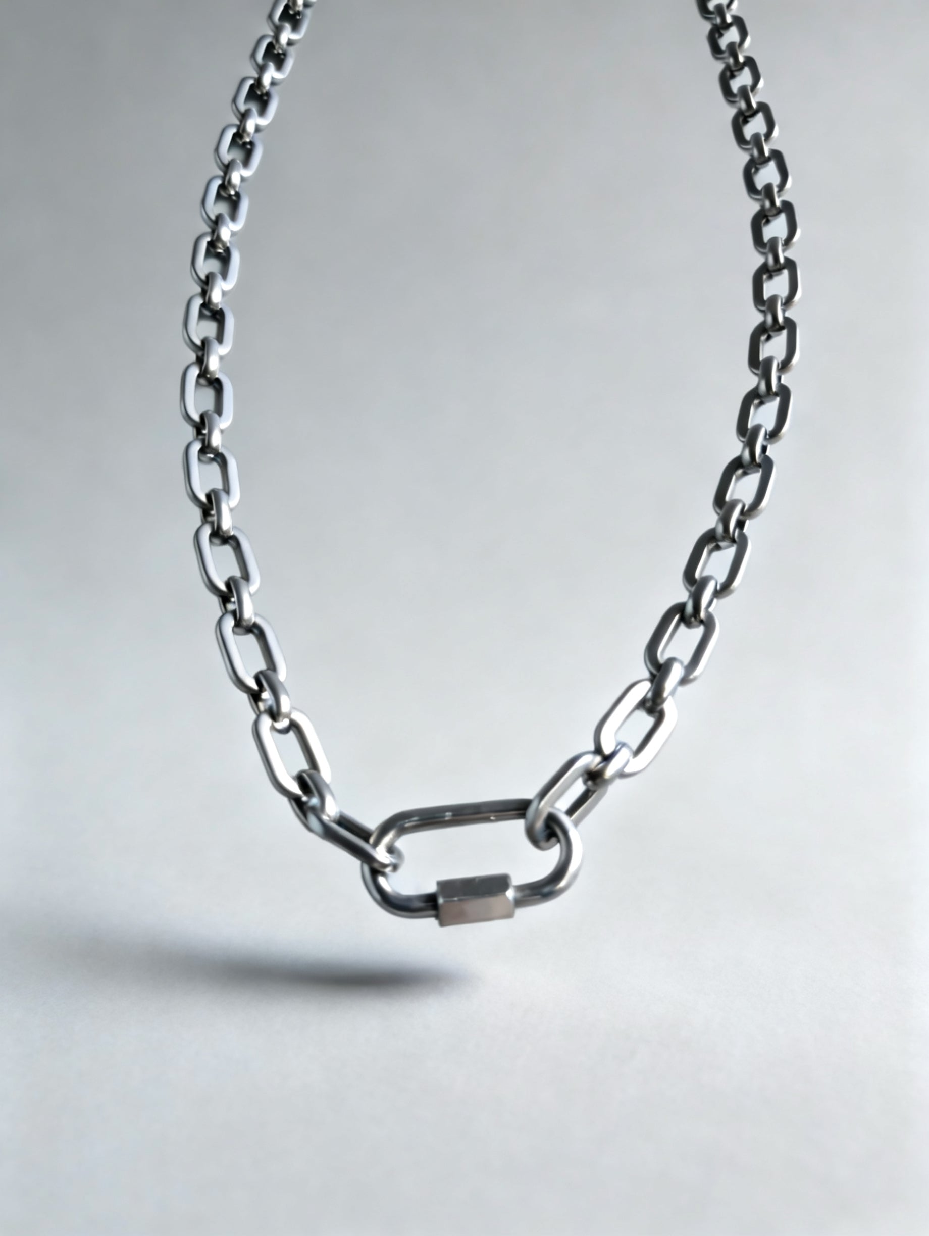 Link chain Necklace with Lock