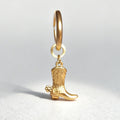 Gold Cowboy Boot Large Hoop Huggie