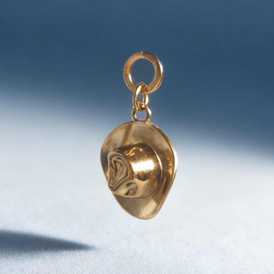 Gold Cowboy Hat Charm