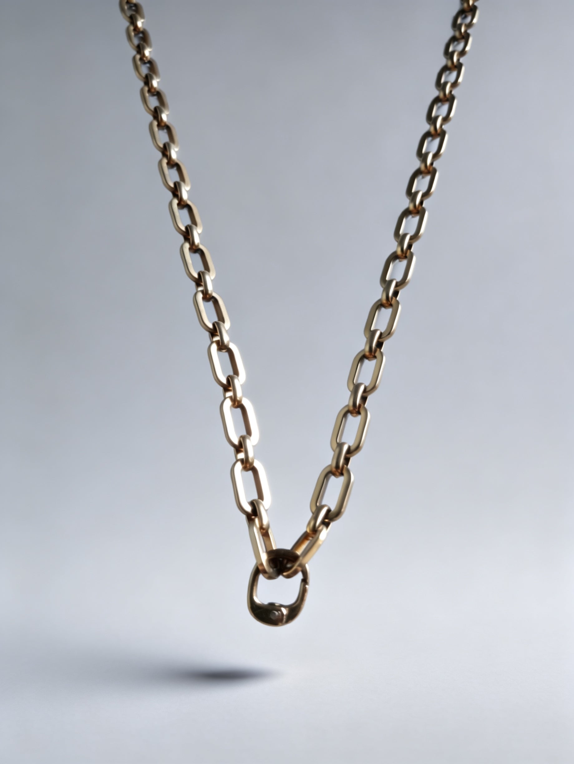 Link chain Gold Necklace with Lock