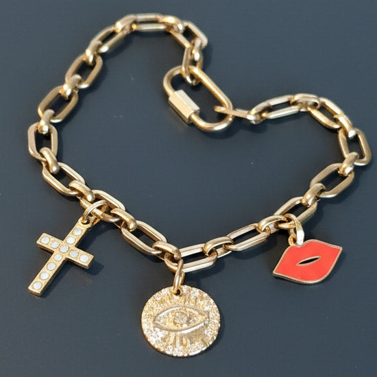 Rebel Faith Charm Locked Curated Bracelet