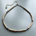 Metallic Pearl Beaded Gemstone Necklace