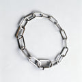 Silver Chunky Paperclip Chain Bracelet with Freedom Lock