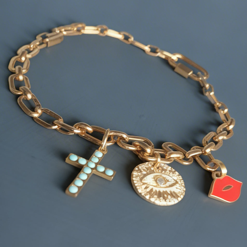 Rebel Faith Charm Locked Curated Bracelet
