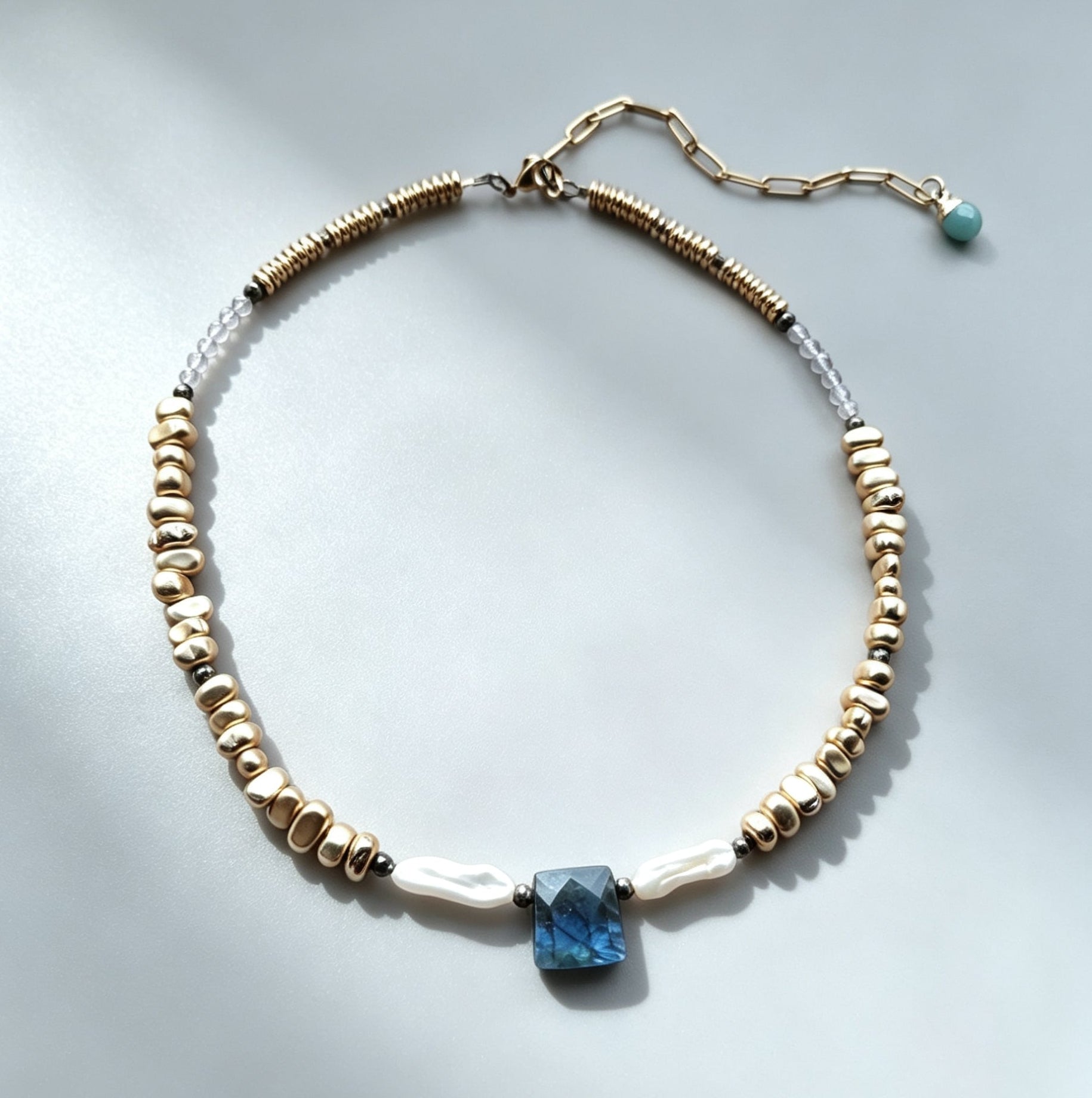 Chunky Golden Hematite with Labradorite Necklace II