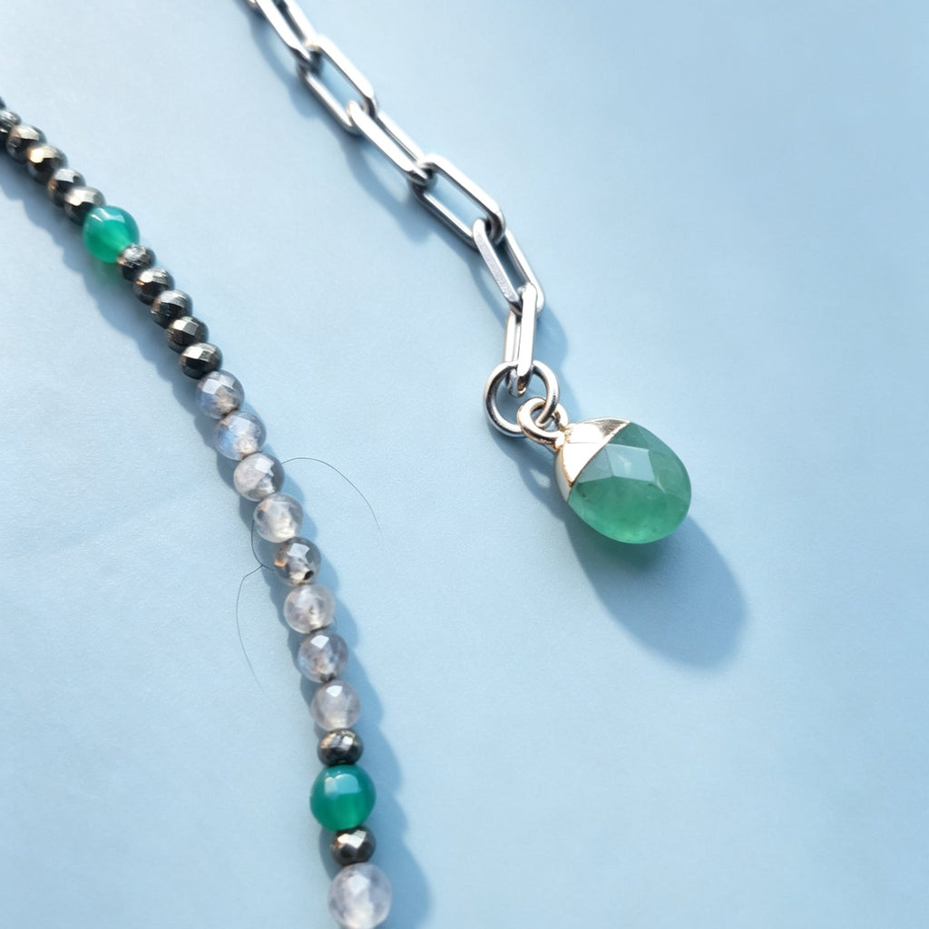 Emerald Drift Labradorite Gemstone Necklace