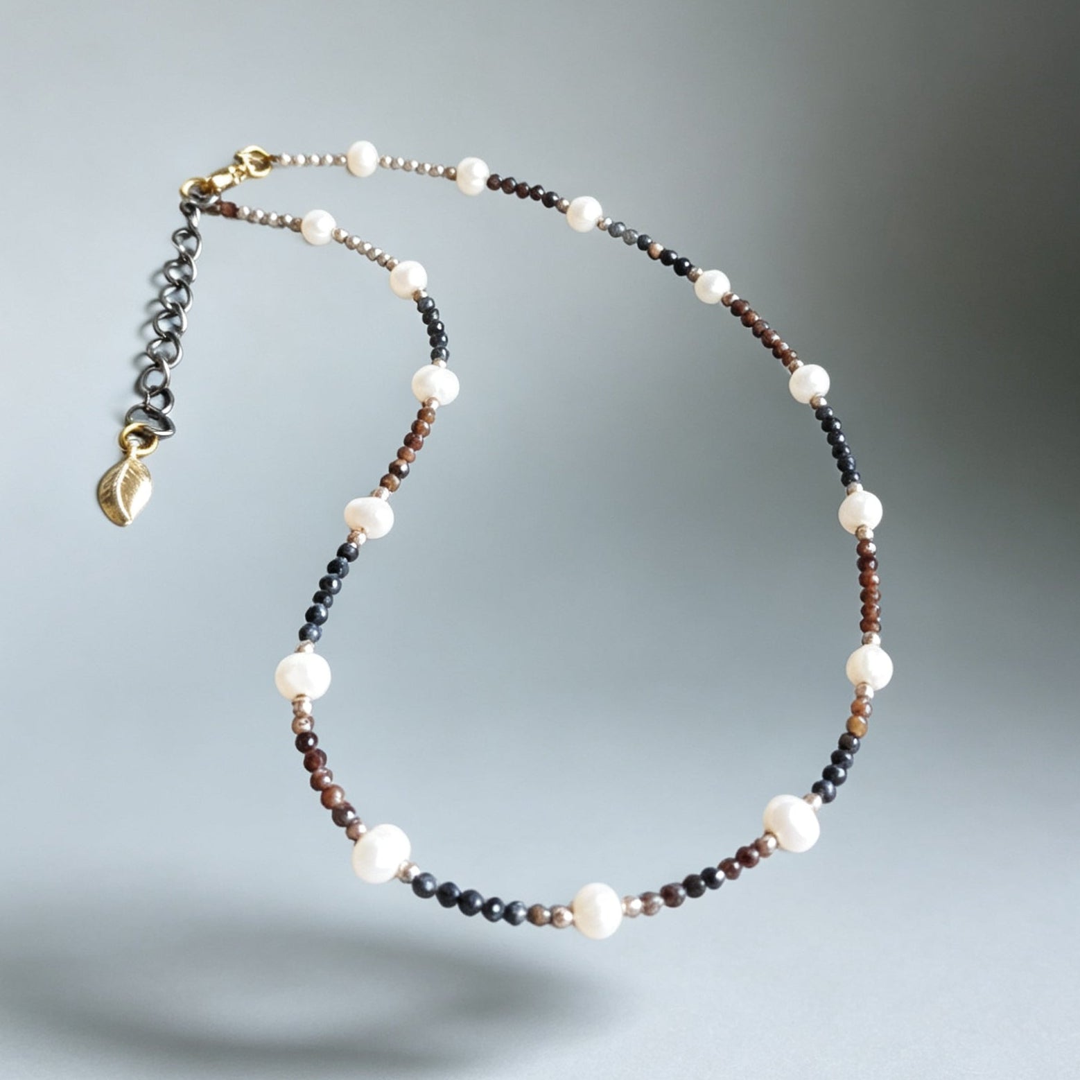 Pietersite & Freshwater Pearl Necklace