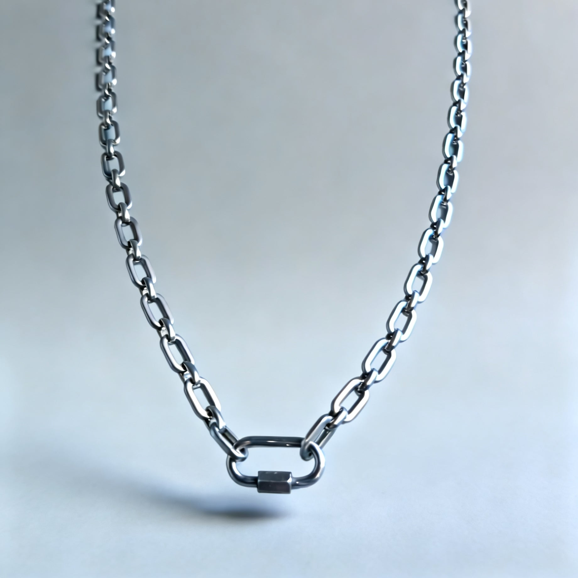 Link chain Necklace with Lock