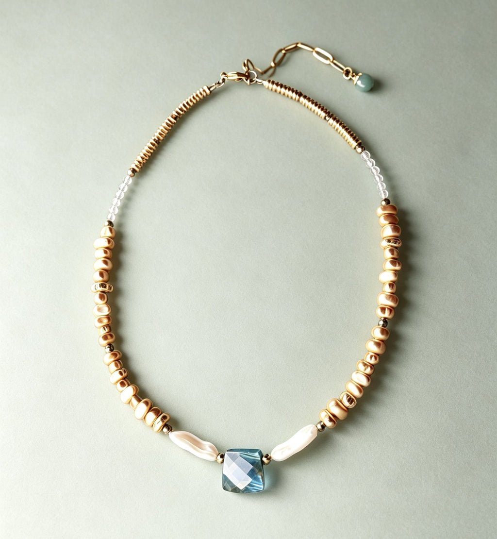 Chunky Golden Hematite with Labradorite Necklace II