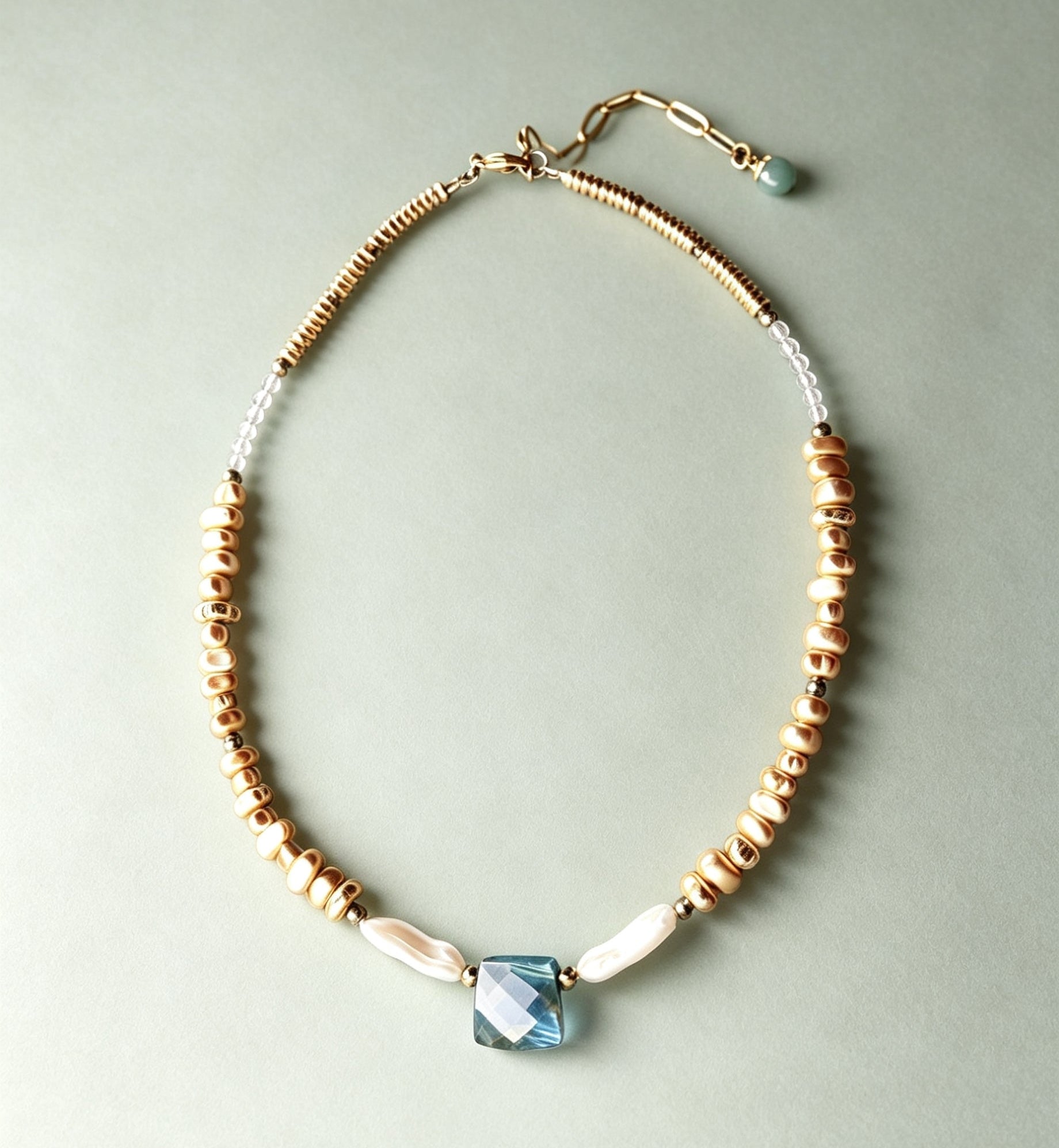 Chunky Golden Hematite with Labradorite Necklace II