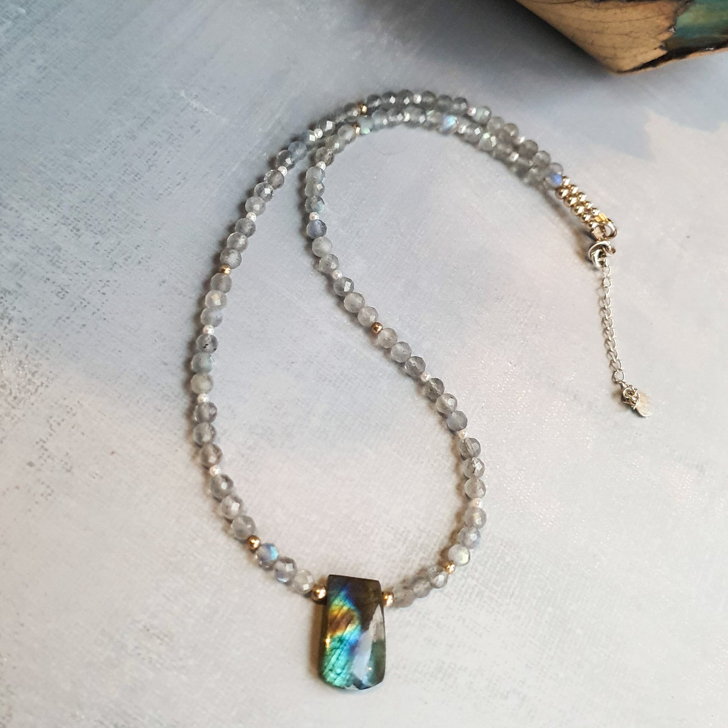 Azure Glow Labradorite Princess Necklace