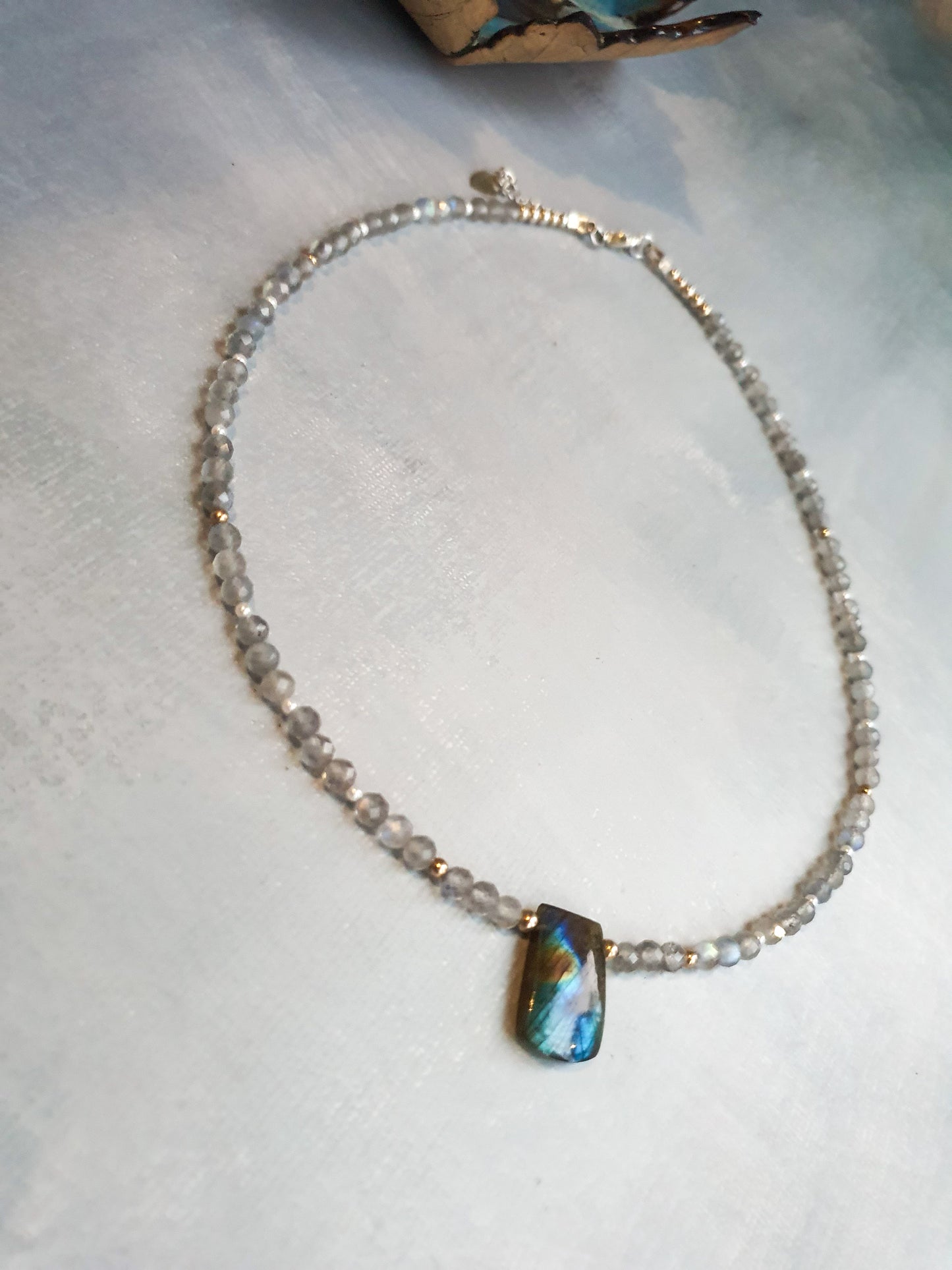 Azure Glow Labradorite Princess Necklace