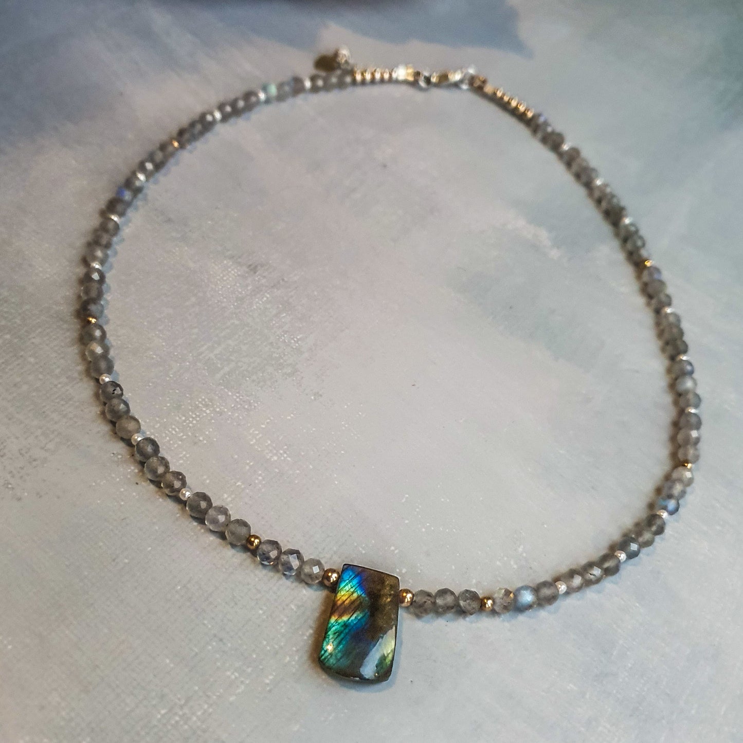 Azure Glow Labradorite Princess Necklace