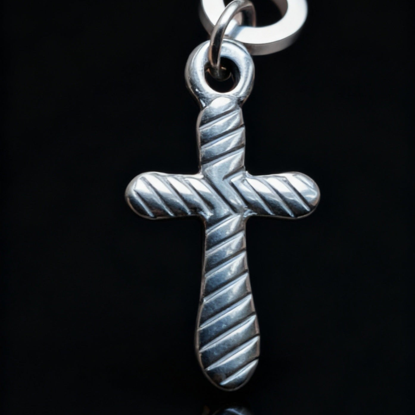 Still Cross Charm Silver