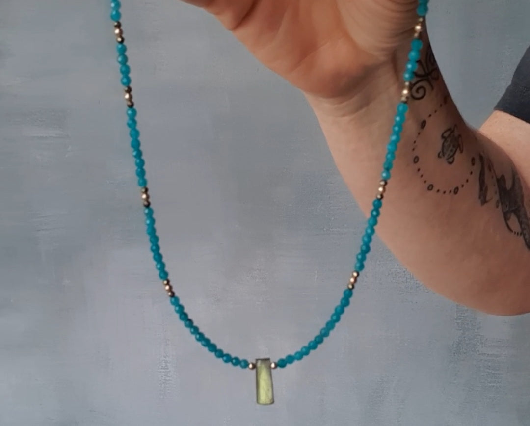 Apatite Labradorite Glow Collar