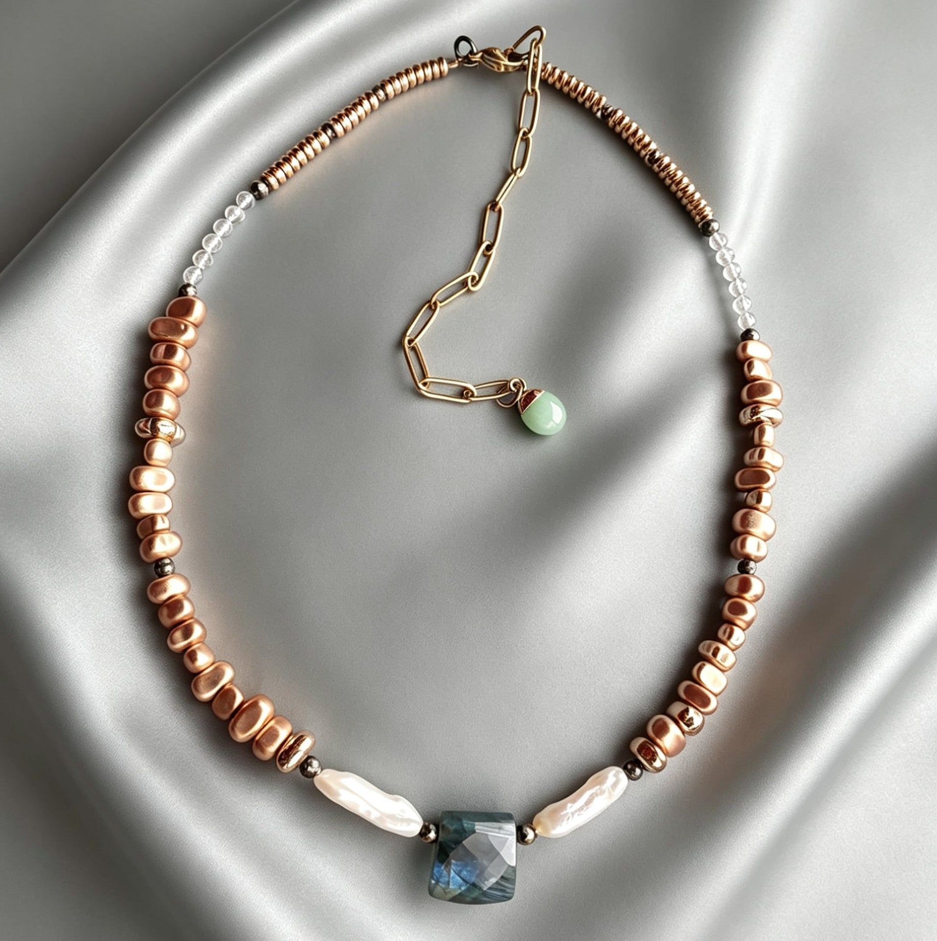 Chunky Golden Hematite with Labradorite Necklace II