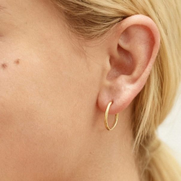 18K Gold PVD Huggie Hoops