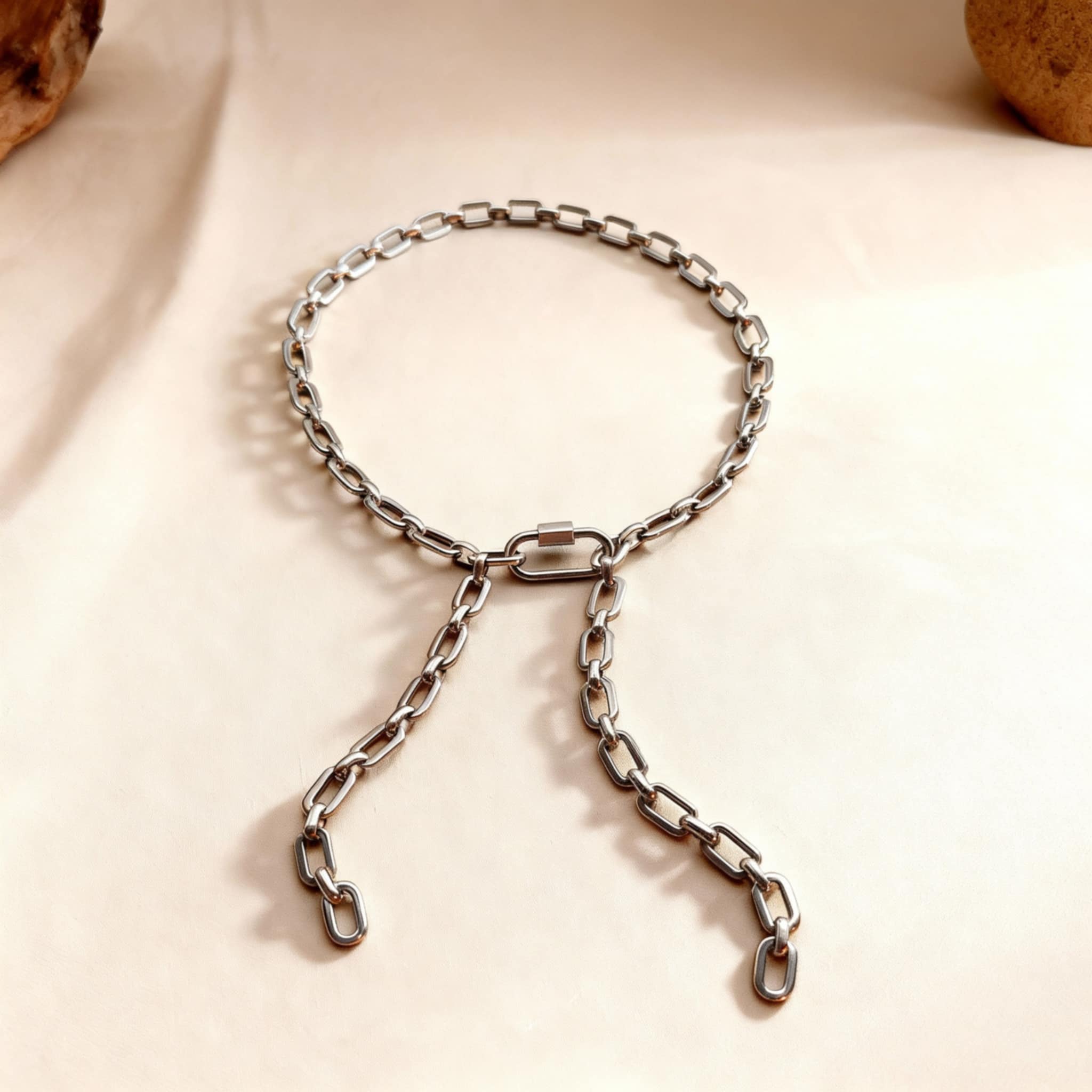 Link chain Necklace with Lock