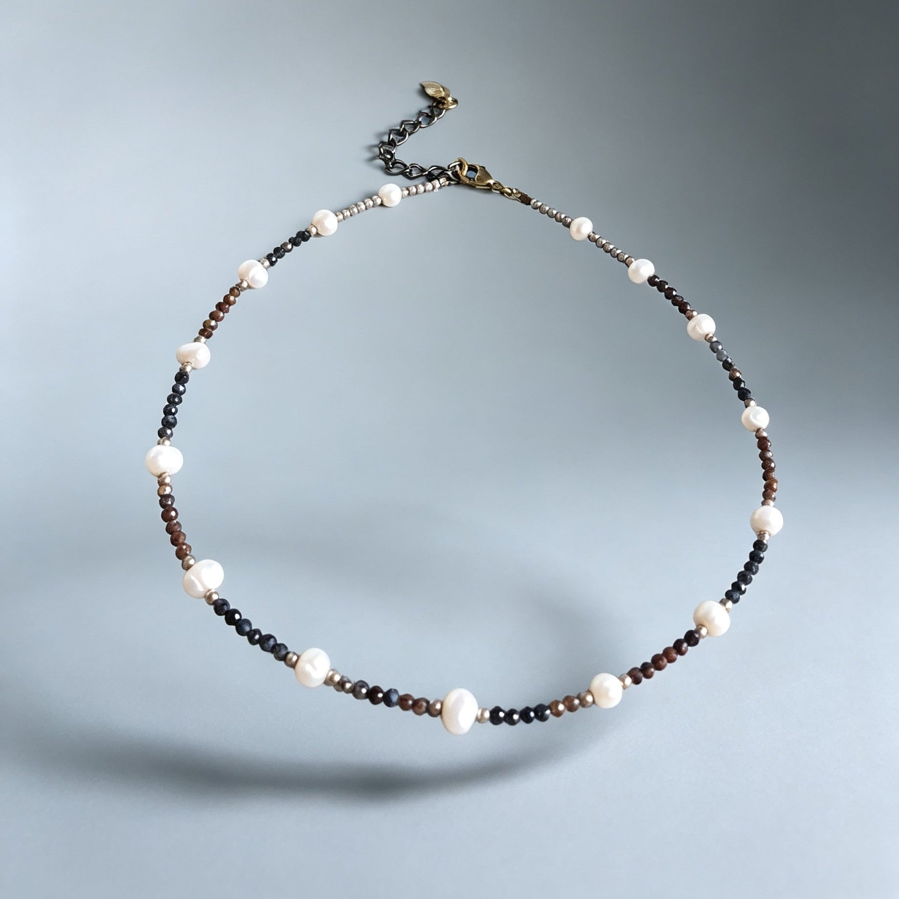 Pietersite & Freshwater Pearl Necklace