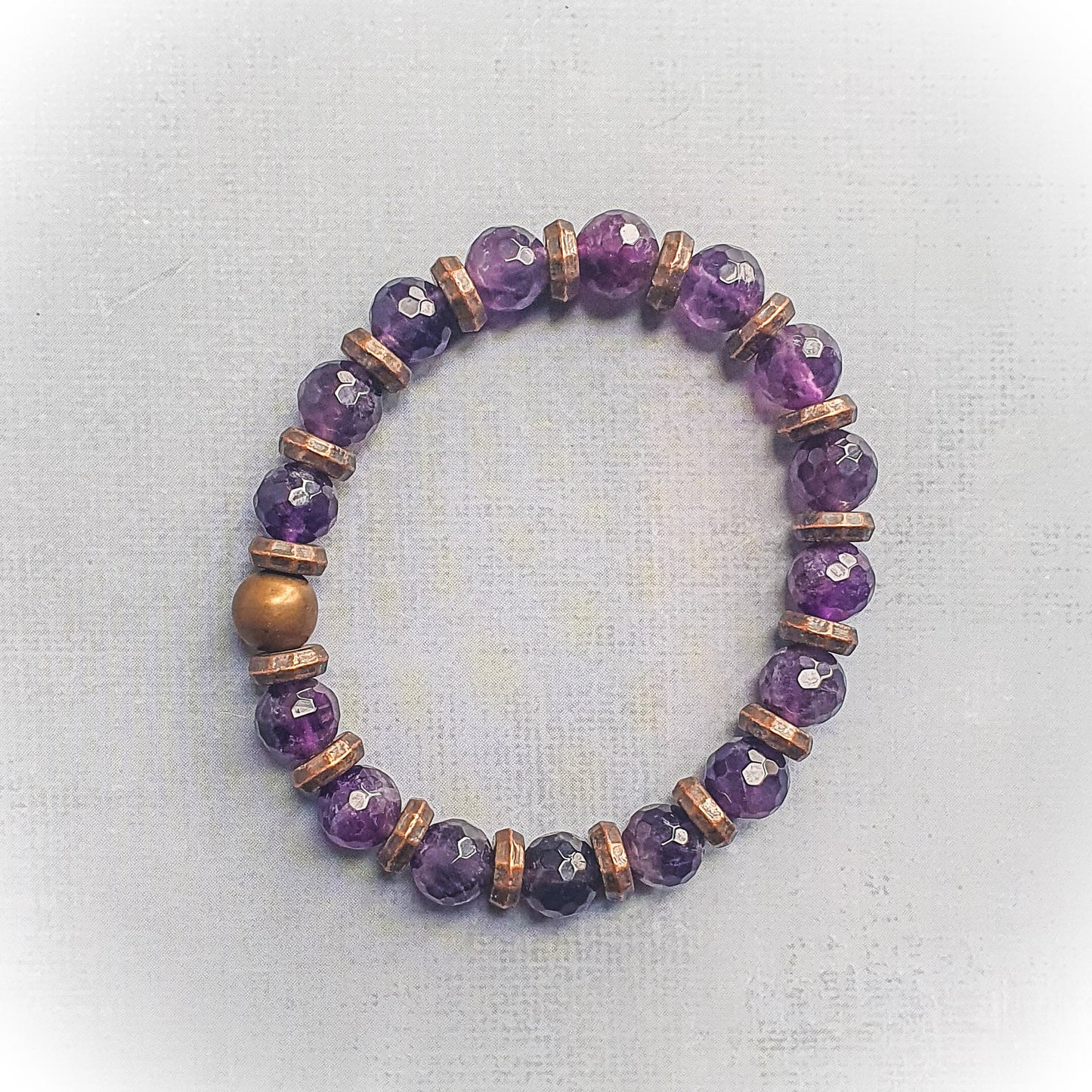 Simple Amethyst Beaded Bracelet