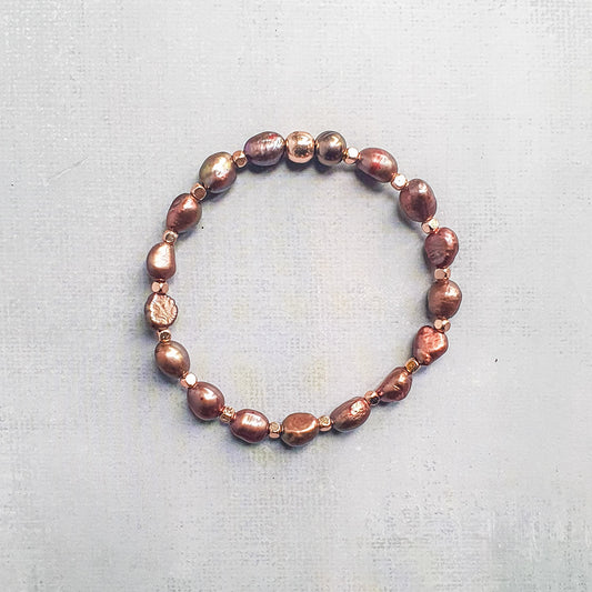 Freshwater Bronze Pearl Bracelet