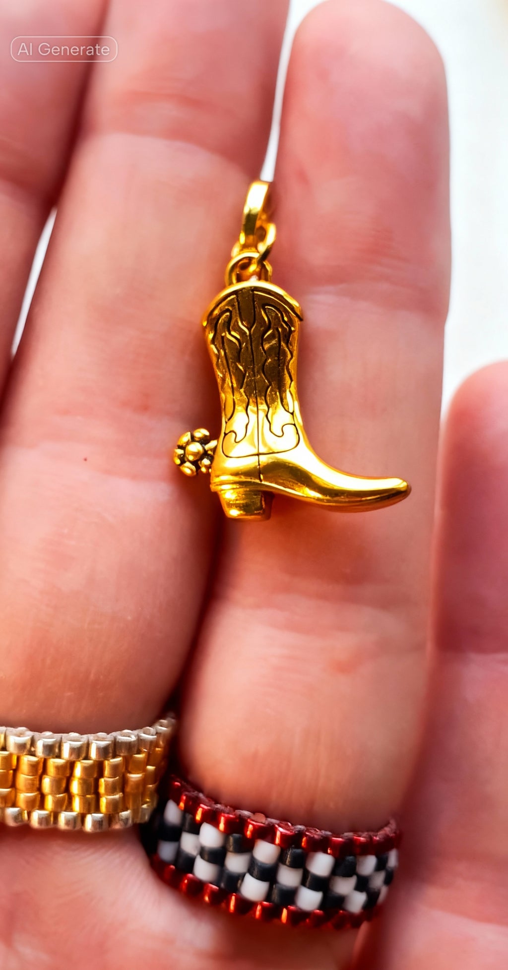 Icon Boot Charm Gold