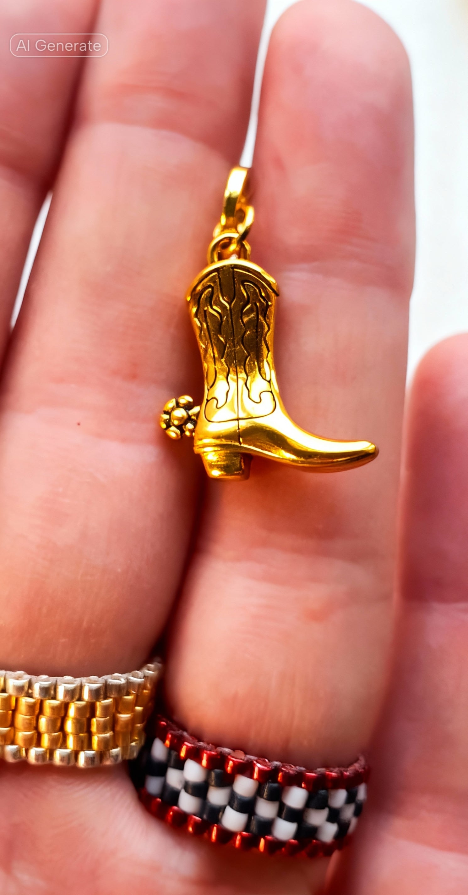 Icon Boot Charm Gold