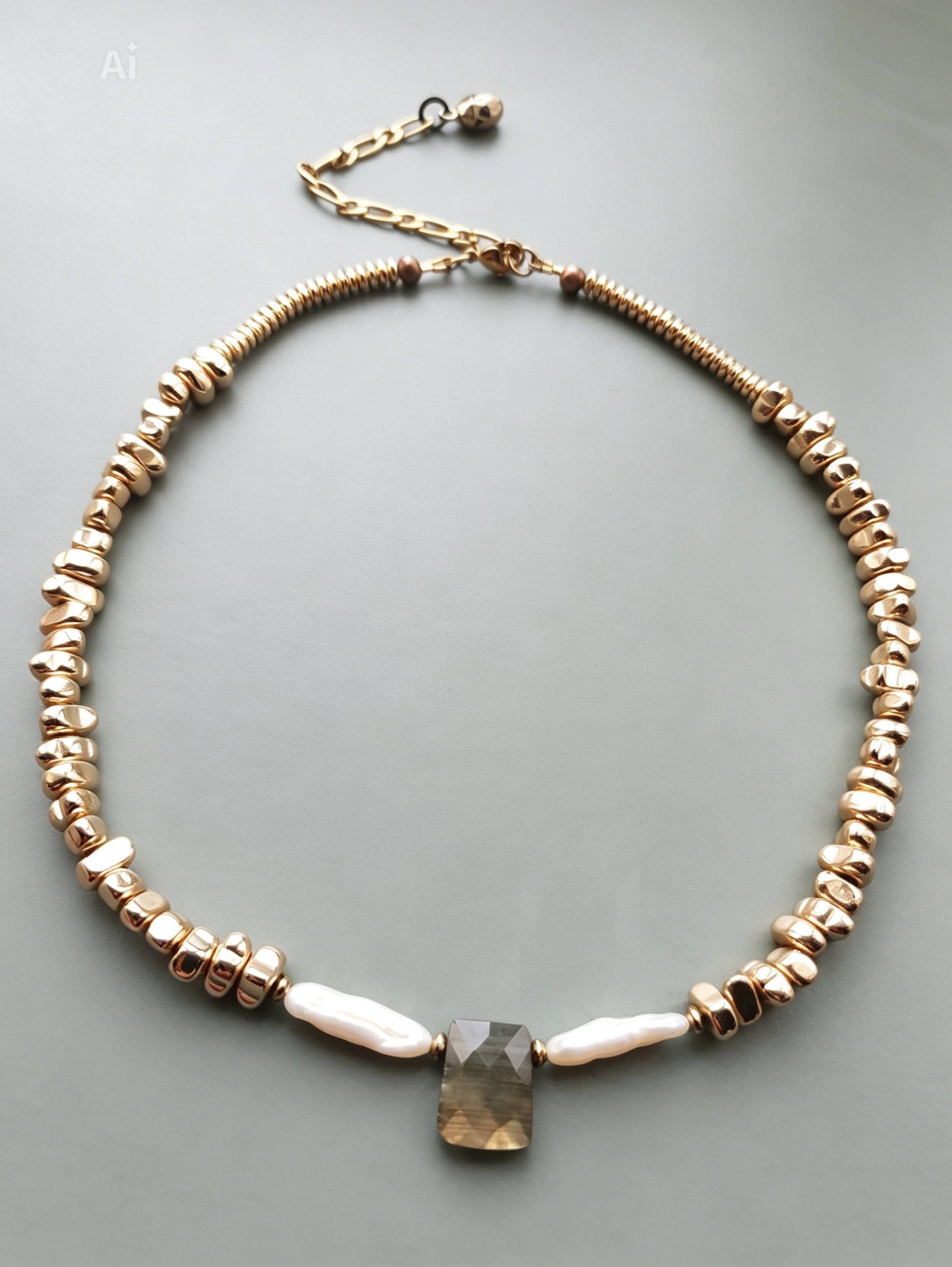 Chunky Golden Hematite with Labradorite Necklace III