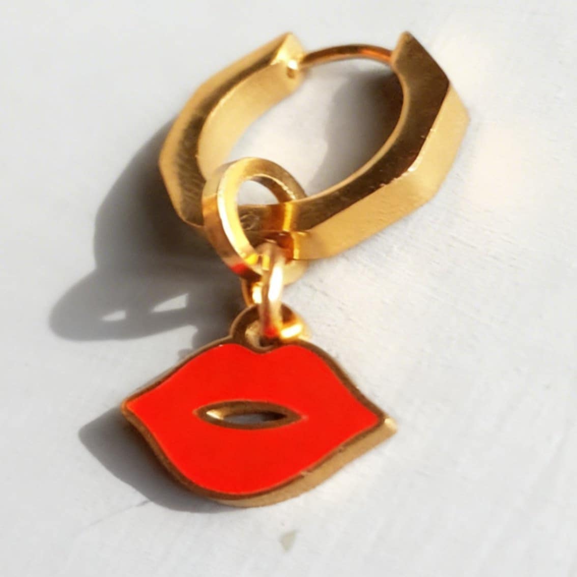 Rebel Lips Statement Hex Huggie