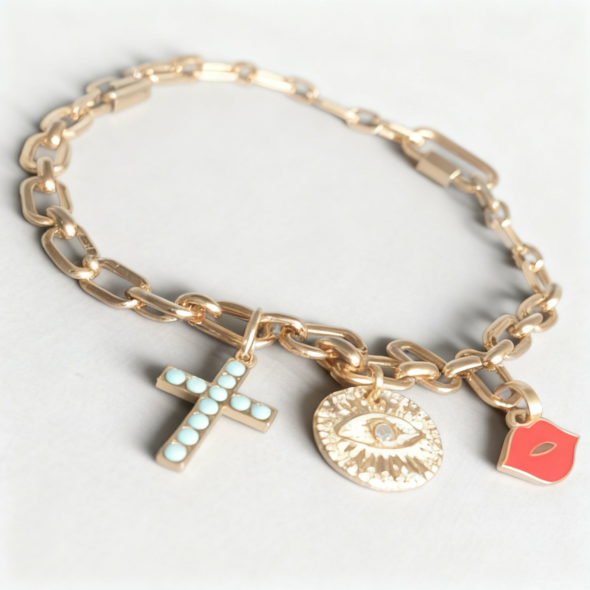 Rebel Faith Charm Locked Curated Bracelet