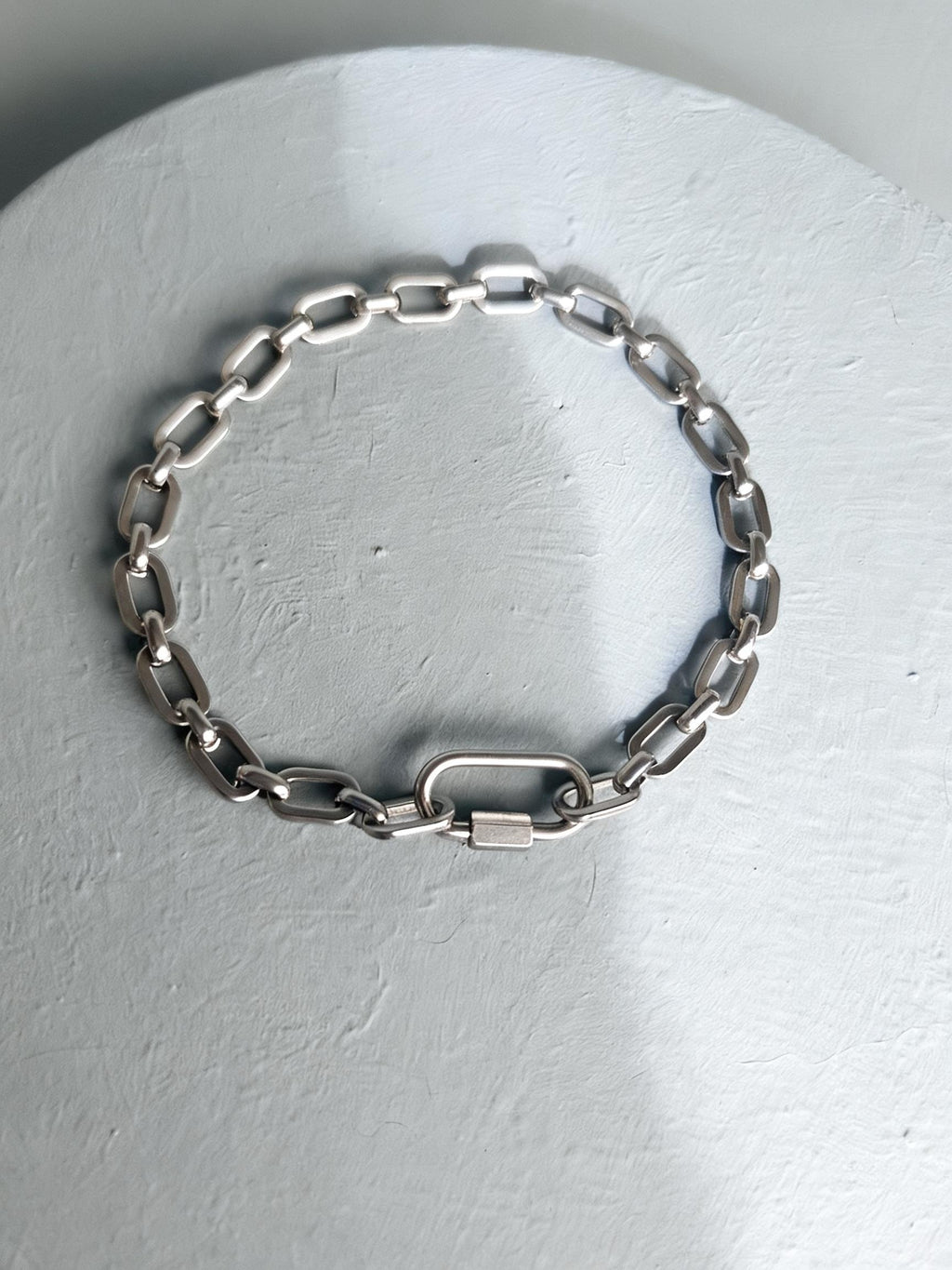 Silver Link Chain Bracelet with Freedom Lock