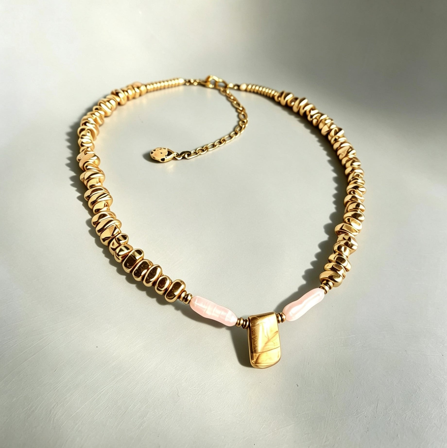 Chunky Golden Hematite with Labradorite Necklace I